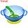 Набор для кормления: миска на присоске с крышкой, ложка, цвет голубой, фото 3