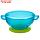 Набор для кормления: миска на присоске с крышкой, ложка, цвет бирюзовый, фото 4