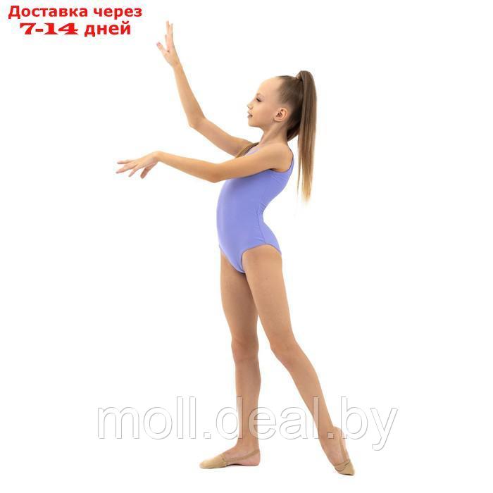 Купальник гимнастический на широких бретелях, лайкра, цвет сирень, размер 28 - фото 8 - id-p198968701