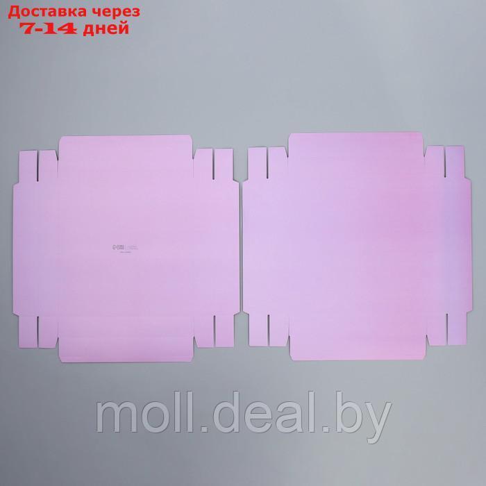 Коробка для цветов с вазой и PVC окнами складная "Лаванда", 23 х 30 х 23 см - фото 4 - id-p198975385