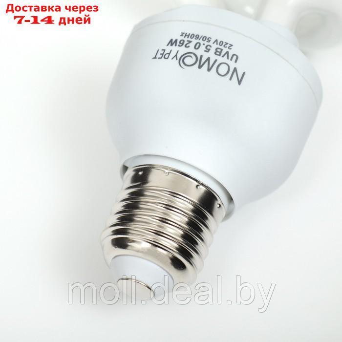 Лампа для террариума UVB 5.0 NomoyPet, 26 Вт, цоколь Е27 - фото 2 - id-p198975400