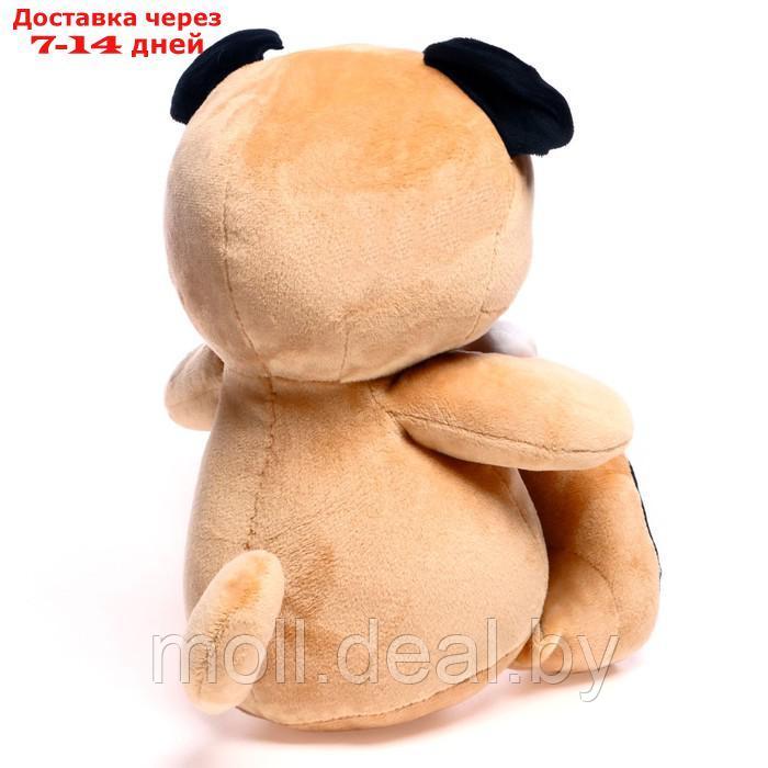 Мягкая игрушка "Собака Мопс", с косточкой, 25 см - фото 3 - id-p198973501