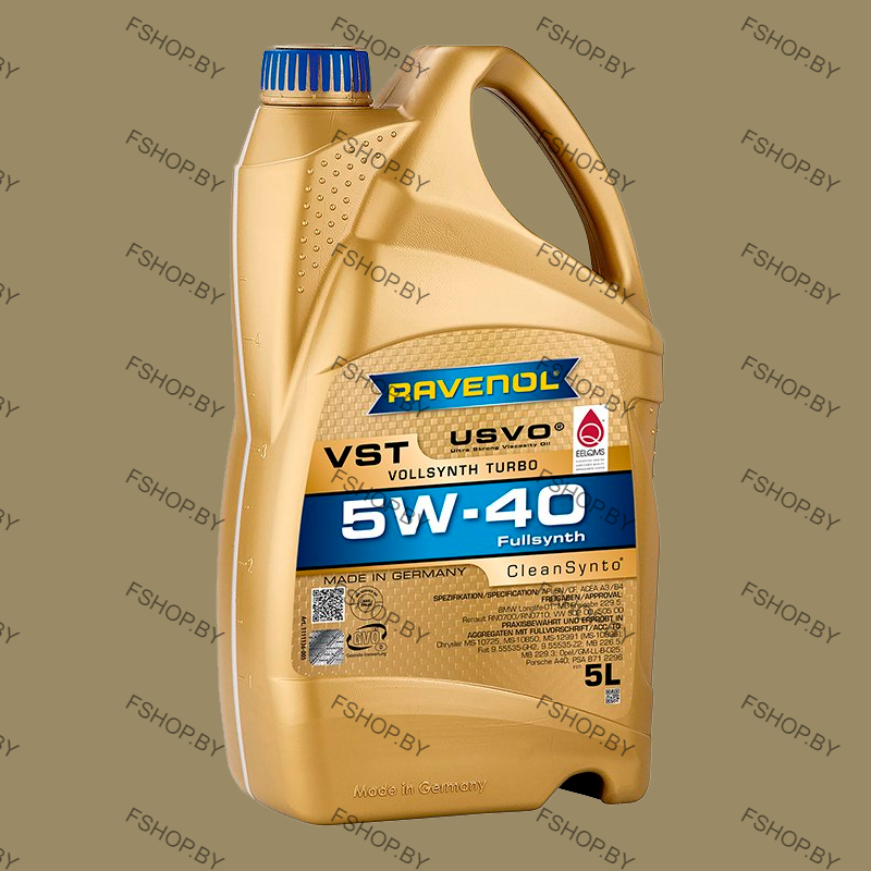 RAVENOL VOLLSYNTH TURBO VST SAE 5w40 - 5 литров ПАО Синтетическое моторное масло Бензиновое-Дизельное - фото 1 - id-p199088973