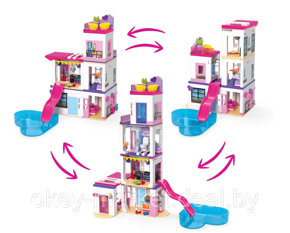 Конструктор Mega Bloks Barbie DreamHouse HHM01 - фото 5 - id-p199089120