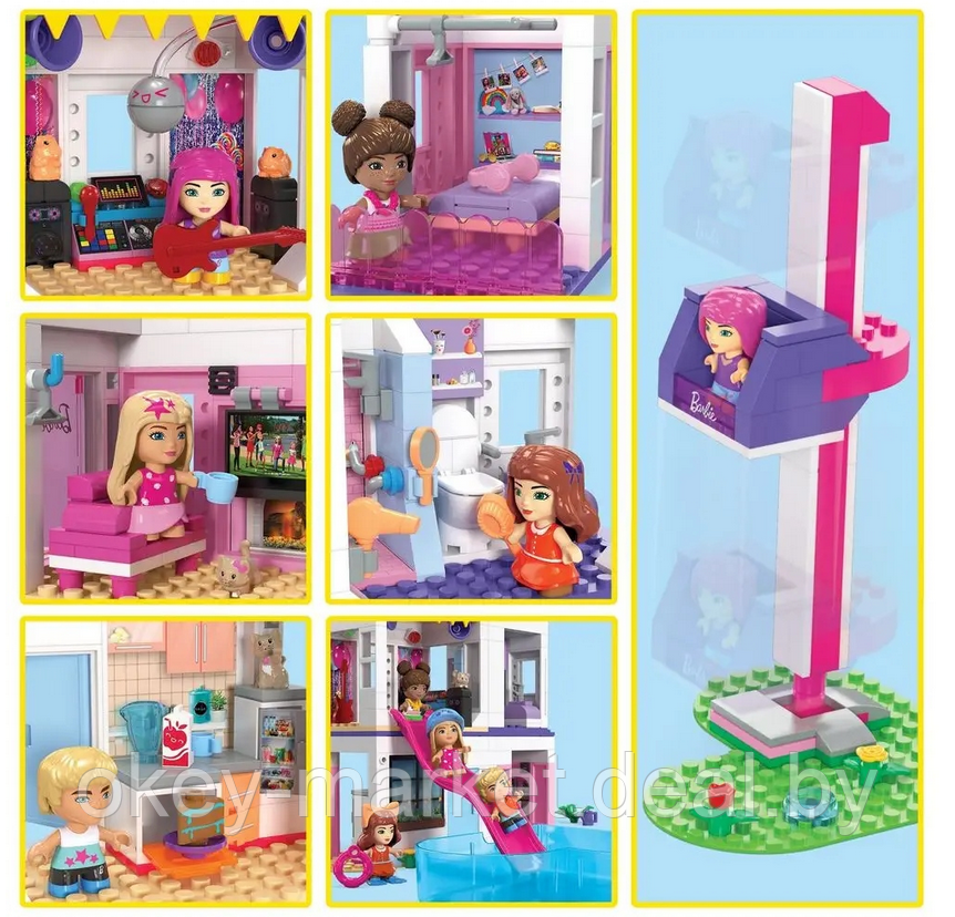 Конструктор Mega Bloks Barbie DreamHouse HHM01 - фото 4 - id-p199089120