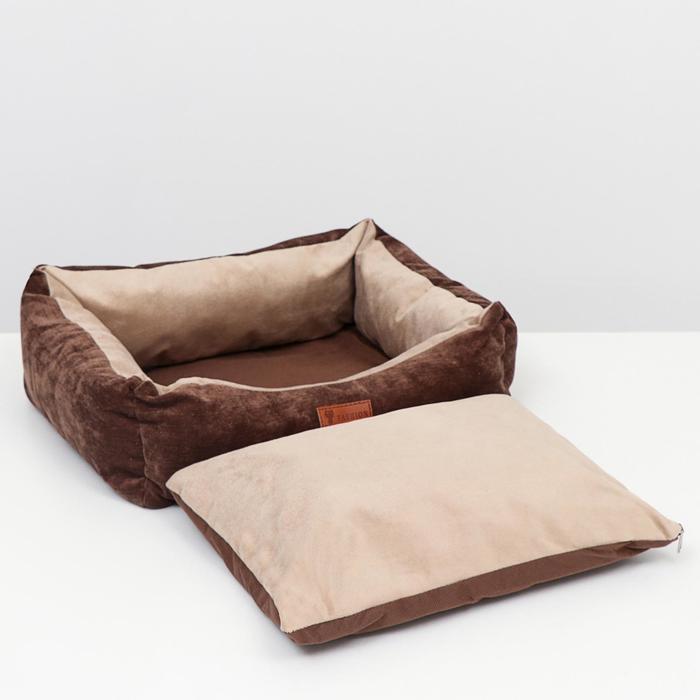 Лежанка со съемным чехлом, мебельная ткань, поролон, 45 х 35 х 13 см - фото 6 - id-p199094523