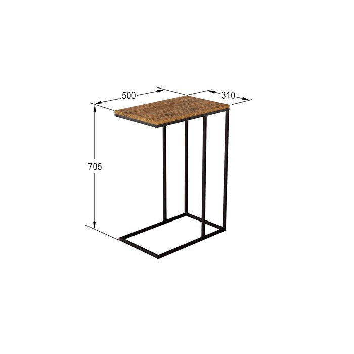 Стол придиванный «Агами», 500 × 310 × 705 мм, МДФ, цвет дуб американский - фото 3 - id-p199099595