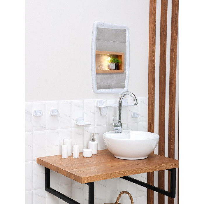 Набор для ванной комнаты, цвет белый мрамор - фото 1 - id-p199094799