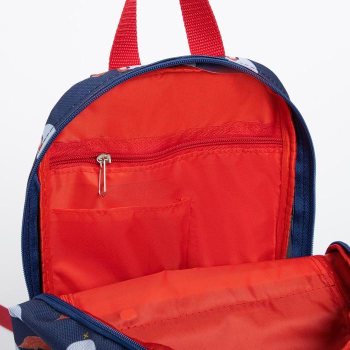 Рюкзак на молнии, 2 наружных кармана, цвет синий - фото 4 - id-p199134832