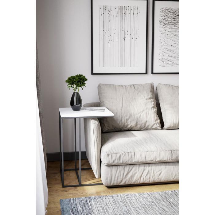Стол придиванный «Хайгрет», 500 × 500 × 705 мм, металл, МДФ, цвет белый - фото 3 - id-p199099655