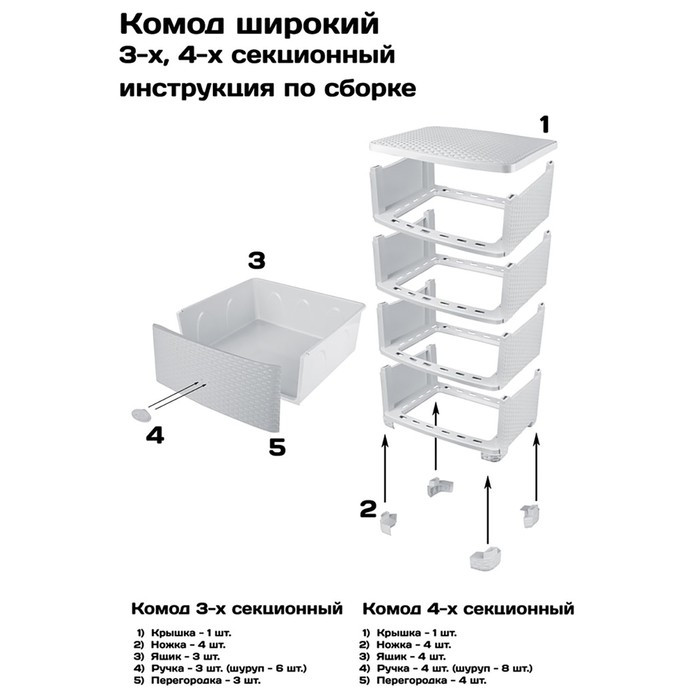 Комод детский 4-х секционный «Сказочное королевство», на колёсиках, цвет и рисунок МИКС - фото 8 - id-p199097725