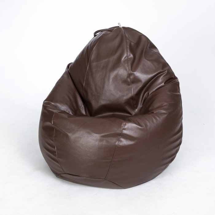 Кресло-мешок «Люкс», ширина 100 см, высота 150 см, цвет коричневый, экокожа - фото 1 - id-p199120171