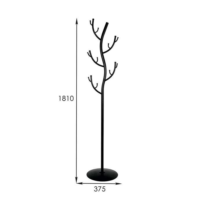 Вешалка напольная ЗМИ «Дерево», 38×38×181 см, цвет чёрный - фото 5 - id-p199109651