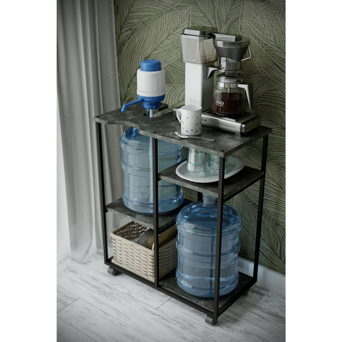 Подставка для воды «Уотер LOFT», 665 × 350 × 790 мм, цвет серый бетон - фото 1 - id-p199100724