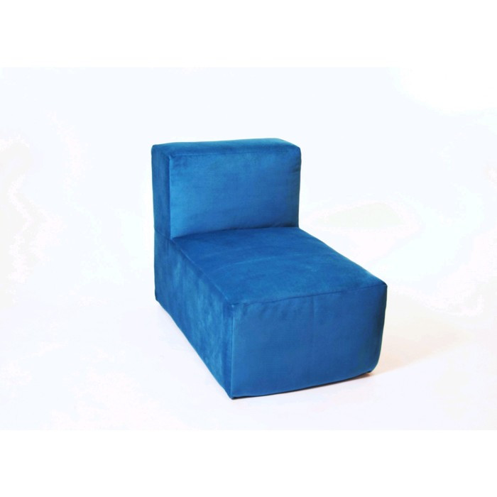 Кресло-модуль «Тетрис», размер 50 х 80 см, цвет синий, велюр - фото 1 - id-p199120207