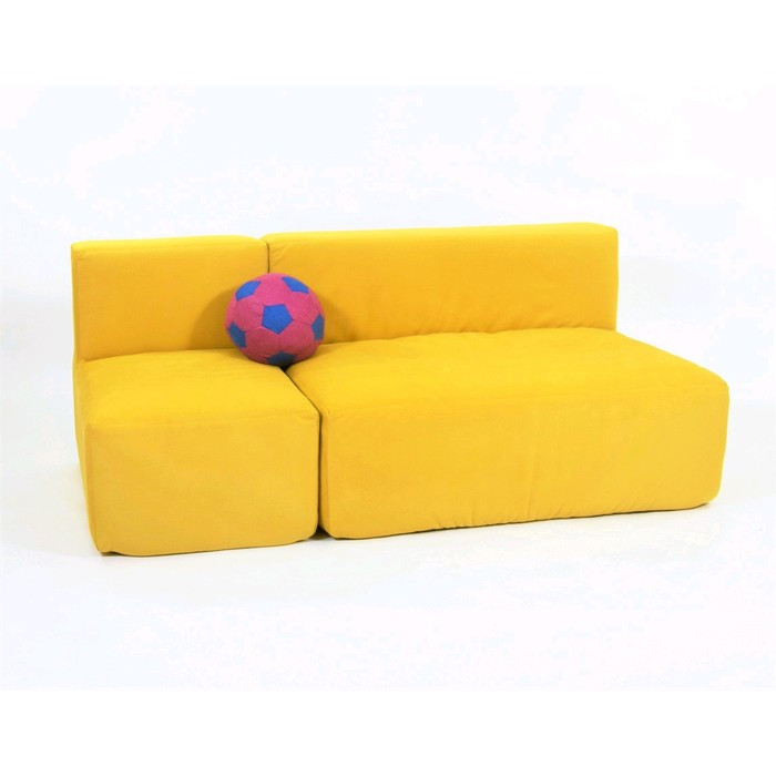 Кресло-модуль «Тетрис», размер 50 х 80 см, цвет жёлтый, велюр - фото 5 - id-p199120209