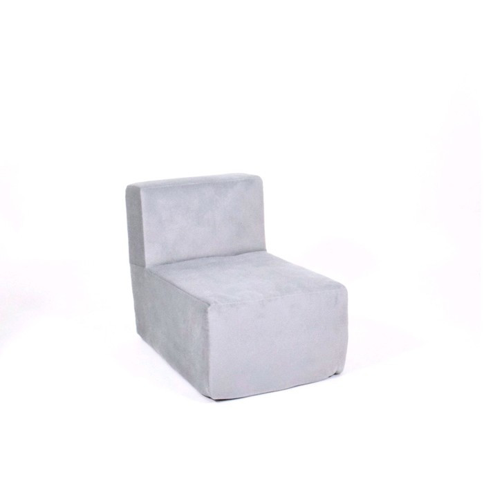 Кресло-модуль «Тетрис», размер 50 х 80 см, цвет серый, велюр - фото 1 - id-p199120212