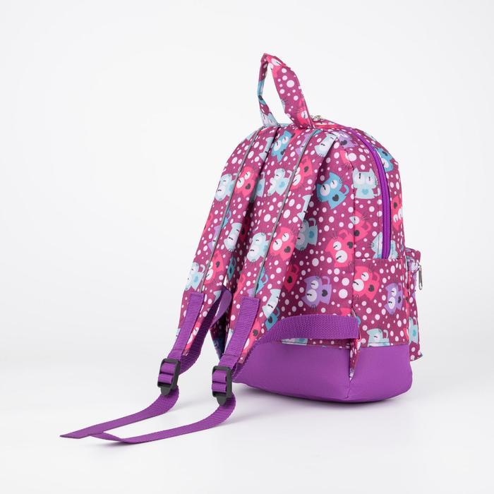 Рюкзак на молнии, наружный карман, светоотражающая полоса, цвет фиолетовый - фото 2 - id-p199134952