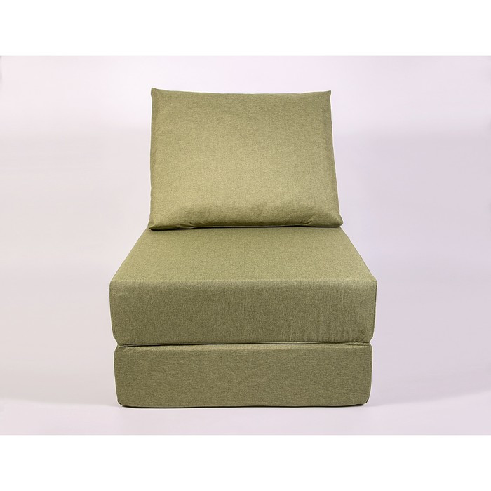 Кресло-кровать «Прайм» с матрасиком, размер 75×100 см, цвет оливковый, рогожка, велюр - фото 4 - id-p199120263