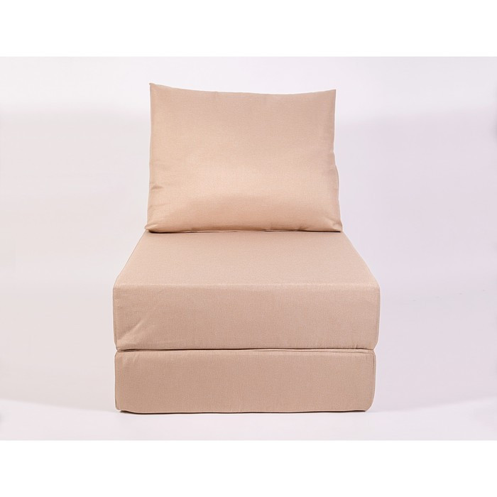 Кресло-кровать «Прайм» с матрасиком, размер 75×100 см, цвет песочный, рогожка, велюр - фото 3 - id-p199120264