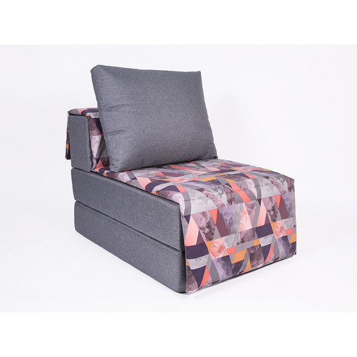 Кресло-кровать «Харви» с накидкой-матрасиком, размер 75×100 см, цвет серый, манговый - фото 1 - id-p199120274