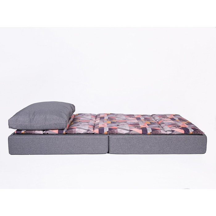 Кресло-кровать «Харви» с накидкой-матрасиком, размер 75×100 см, цвет серый, манговый - фото 4 - id-p199120274