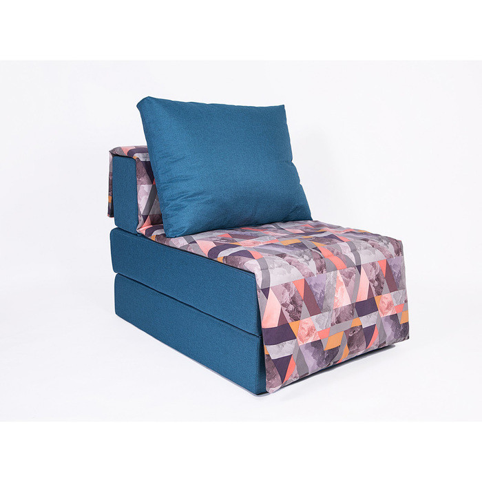 Кресло-кровать «Харви» с накидкой-матрасиком, размер 75×100 см, цвет морской, манговый - фото 1 - id-p199120281