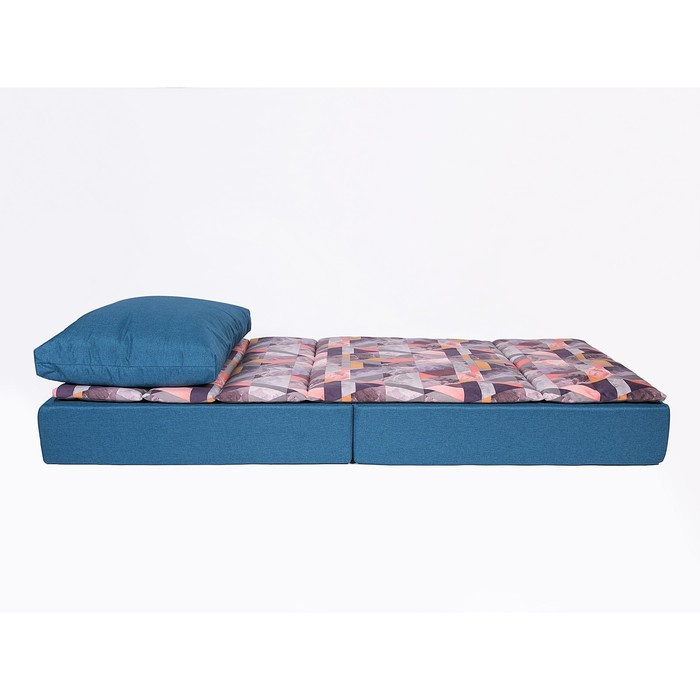 Кресло-кровать «Харви» с накидкой-матрасиком, размер 75×100 см, цвет морской, манговый - фото 4 - id-p199120281