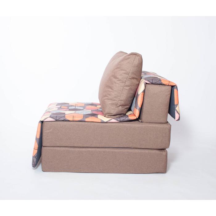 Кресло - кровать бескаркасное «Харви» с накидкой - матрасиком, размер 75 x 100 x 90 см, цвет коричневый - фото 2 - id-p199120287