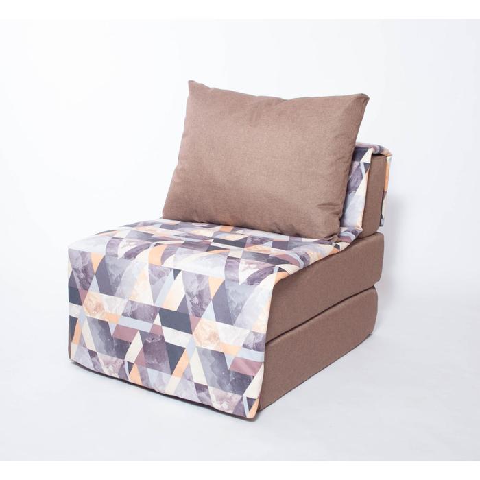 Кресло - кровать бескаркасное «Харви» с накидкой-матрасиком, размер 75 x 100 x 90 см, цвет коричневый - фото 1 - id-p199120288