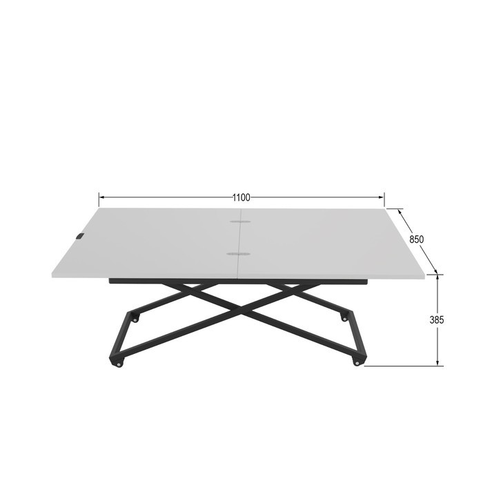 Стол трансформируемый «Андрэ Loft», 850 (1100) × 550 (850) × 400 (725) мм, ЛДСП, белый - фото 3 - id-p199099843