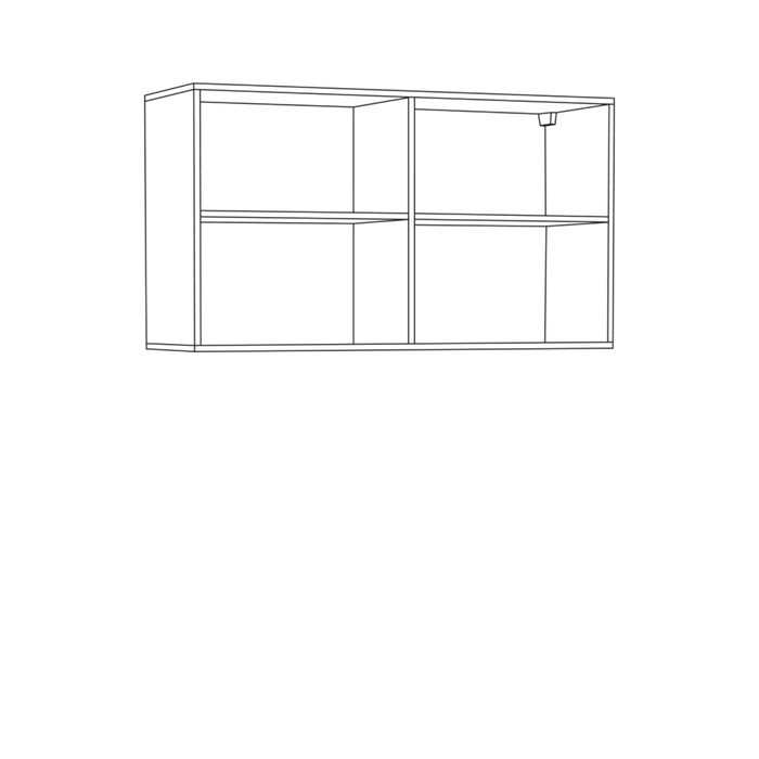 Шкаф навесной Токио, 1200х415х672, Дуб крафт серый/Белый премиум - фото 2 - id-p199104833