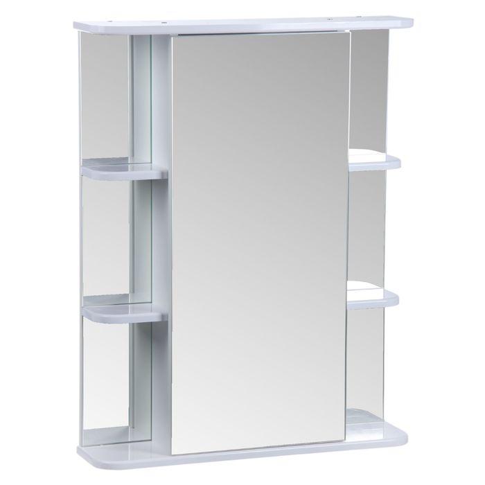 Зеркало-шкаф "Тура" З.01-6501, с двумя секциями полок, 65 х 15,4 х 83,2 мм - фото 1 - id-p199097949