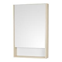 Зеркальный шкаф Aquaton «Сканди 55», цвет белый, дуб верона