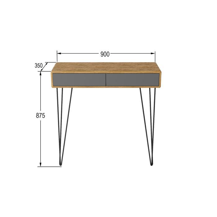 Стол-консоль «Телфорд», 900 × 350 × 875 мм, цвет дуб американский / графит - фото 2 - id-p199099913
