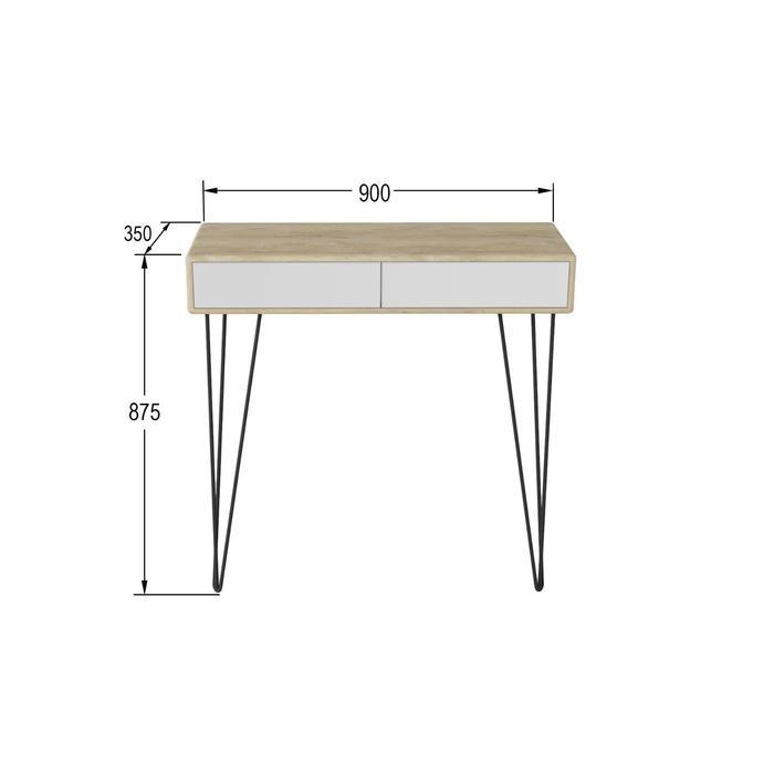 Стол-консоль «Телфорд», 900 × 350 × 875 мм, цвет дуб сонома / белый - фото 2 - id-p199099915