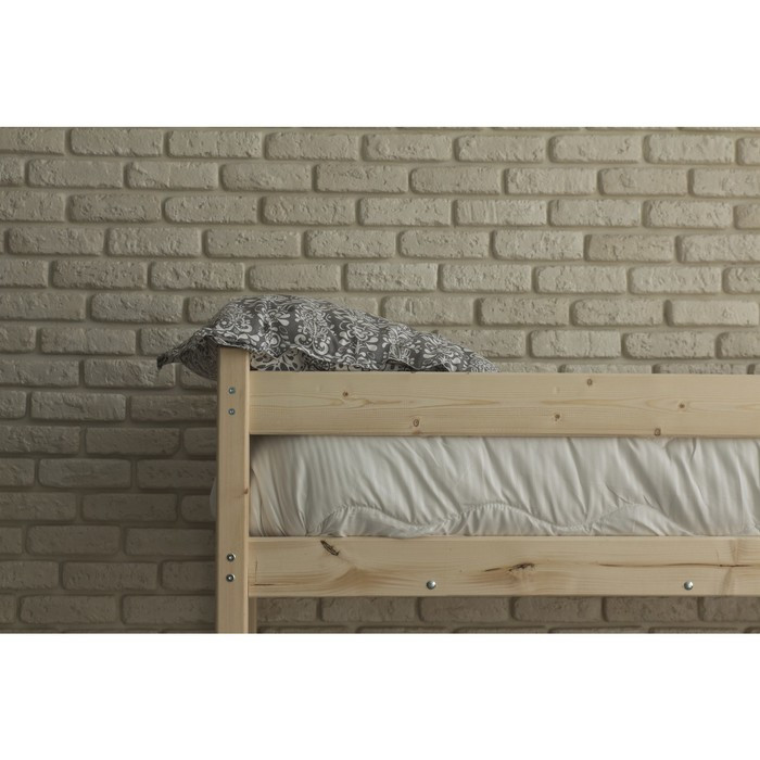 Кровать-чердак «Л1», 800×1600, массив сосны, без покрытия - фото 4 - id-p199103975