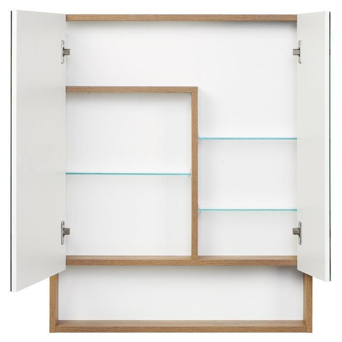 Зеркальный шкаф Aquaton «Сканди 70», цвет белый, дуб рустикальный - фото 2 - id-p199098019