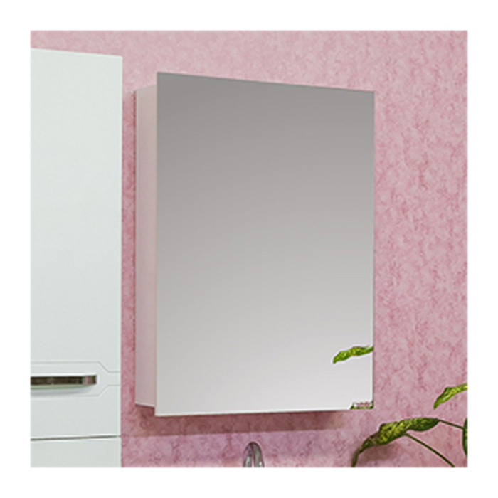 Шкаф-зеркало Анкона 60 белый глянец, левый 15,5 см х 58 см х 78 см - фото 1 - id-p199098032