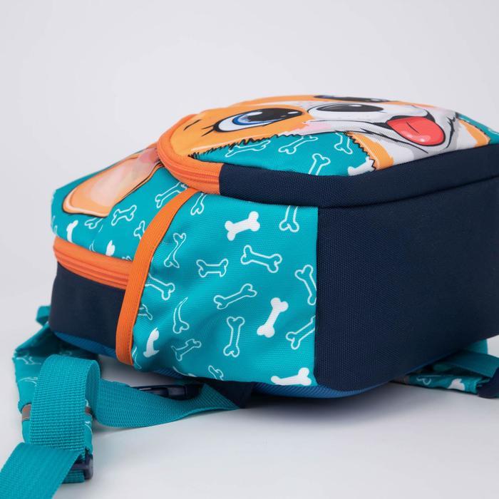 Рюкзак детский на молнии, наружный карман, светоотражающий элемент, цвет голубой - фото 3 - id-p199135167