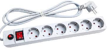 VOLSTEN SP 6x3 (Сетевой фильтр, 6 гн. 3 м., 10А, 2200 Вт.)