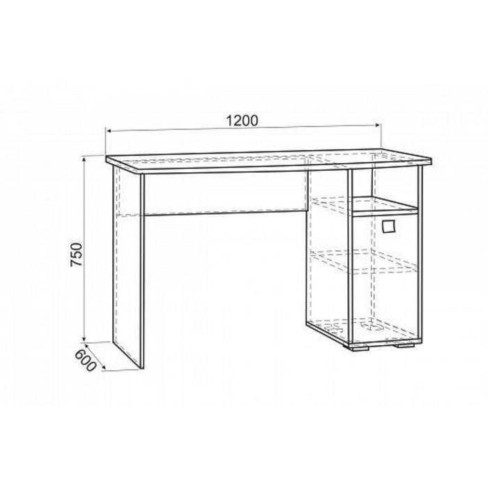 Стол Энерджи 1200х600х750 дуб сонома/белый - фото 2 - id-p199104997