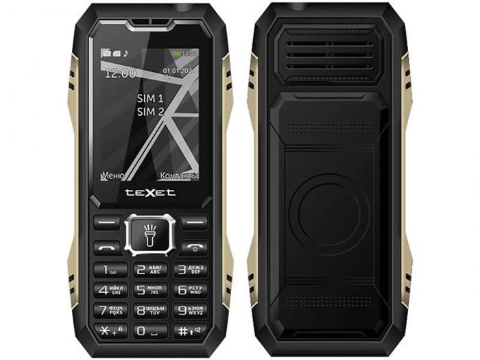 Кнопочный мобильный телефон на 2 sim teXet TM-D424 черный - фото 1 - id-p199154022