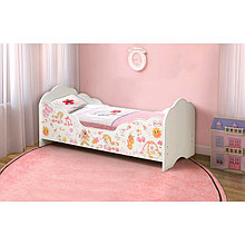 Кровать детская «Малышка №4», 1400 × 600 мм, лдсп, цвет белый / фотопечать для девочек