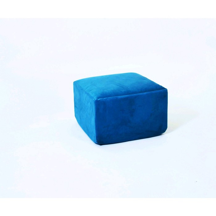 Пуф-модуль «Тетрис», размер 50 × 50 см, синий, велюр - фото 1 - id-p199119906