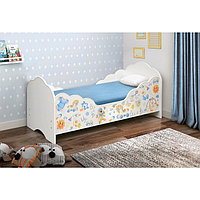 Кровать детская «Малышка №3», 1400 × 700 мм, лдсп, цвет белый / фотопечать для мальчиков