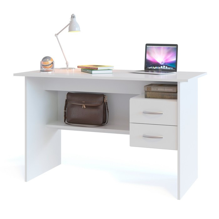 Компьютерный стол, 1200 × 600 × 740 мм, цвет белый - фото 1 - id-p199096256