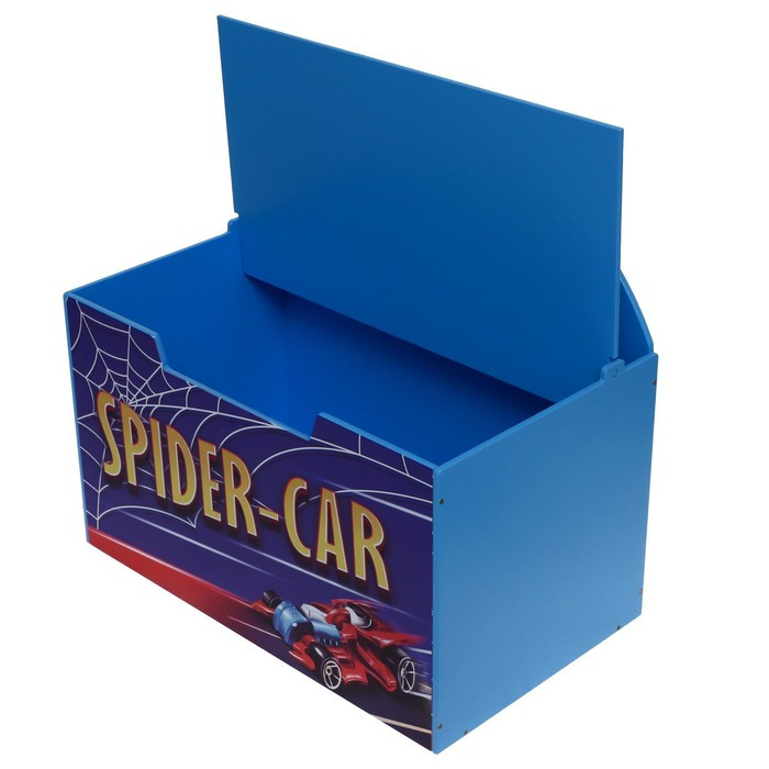 Контейнер-сундук с крышкой SPIDER CAR, цвет синий - фото 4 - id-p199101167