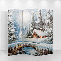 Ширма "Картина маслом. Зимний лес", 150 х 160 см