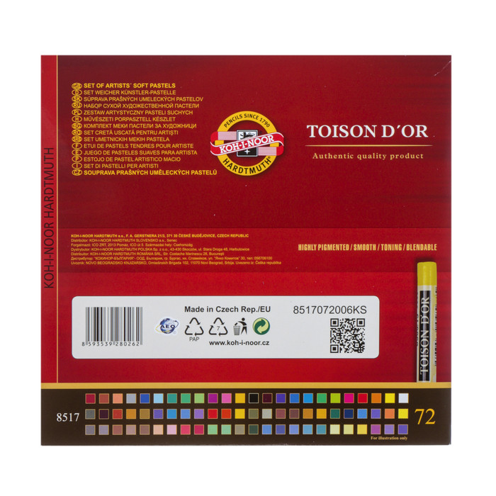 Пастель сухая художественная 72 цвета, Koh-I-Noor TOISON D`OR 8517/72 - фото 5 - id-p199130535